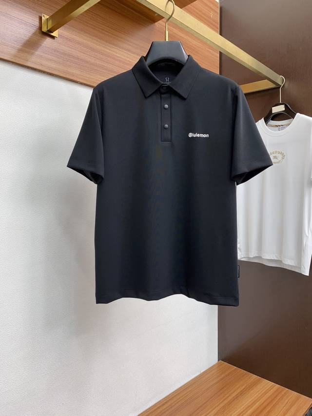 Lulu Family Men's High-End Simple Lapel Thick Modal Cotton Short-Sleeve Shirt, H