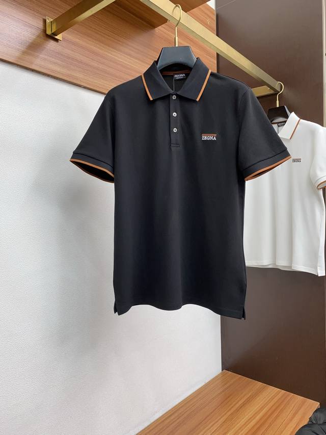 Zegna 2025 Spring/Summer New Arrival: Fine-textured pique knit business polo shi