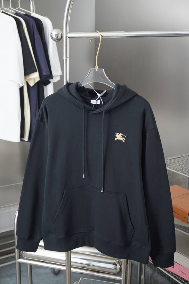 Bbr 25Fw Autumn/Winter Plaid Embroidered Horse Hooded Sweatshirt A must-have ite