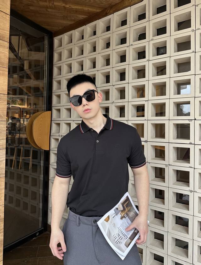 Prada Embroidered Logo Polo Shirt. Custom-made with a breathable, comfortable,