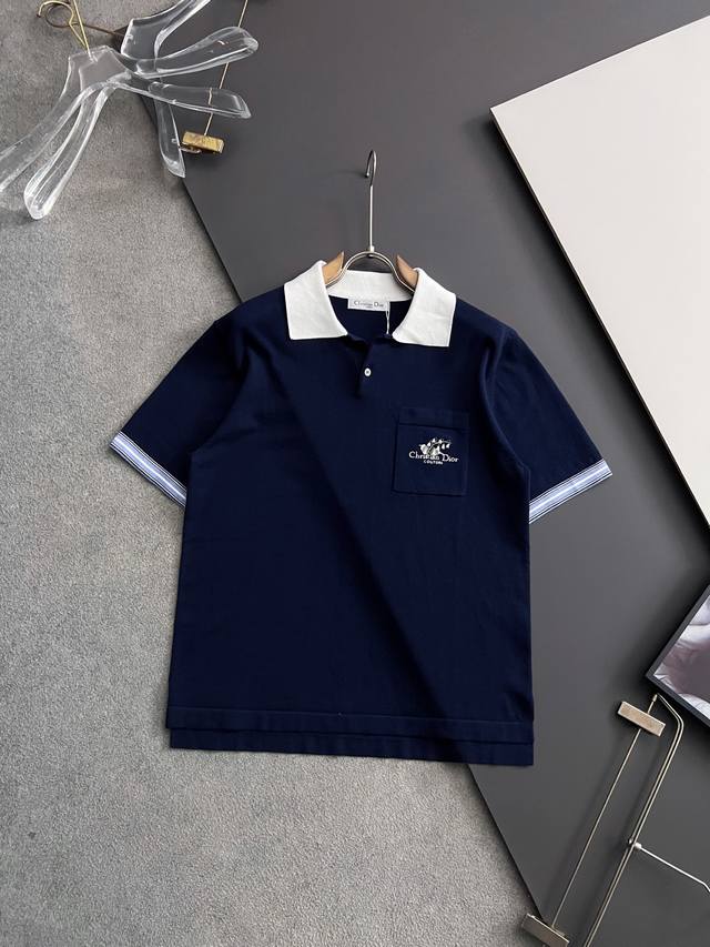 Quality Original, Cd*2025 New Series Knitted Short-Sleeve T-Shirt, made from br