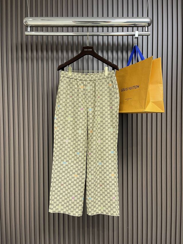 Gucci Camel and Dark Brown GG Canvas Trousers, from the 2025 Pre-Fall collection
