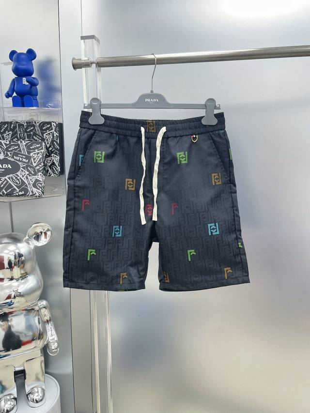 Fen Fendi 2025 Spring/Summer Jacquard Subtle Letter Cargo Casual Shorts Rr Very