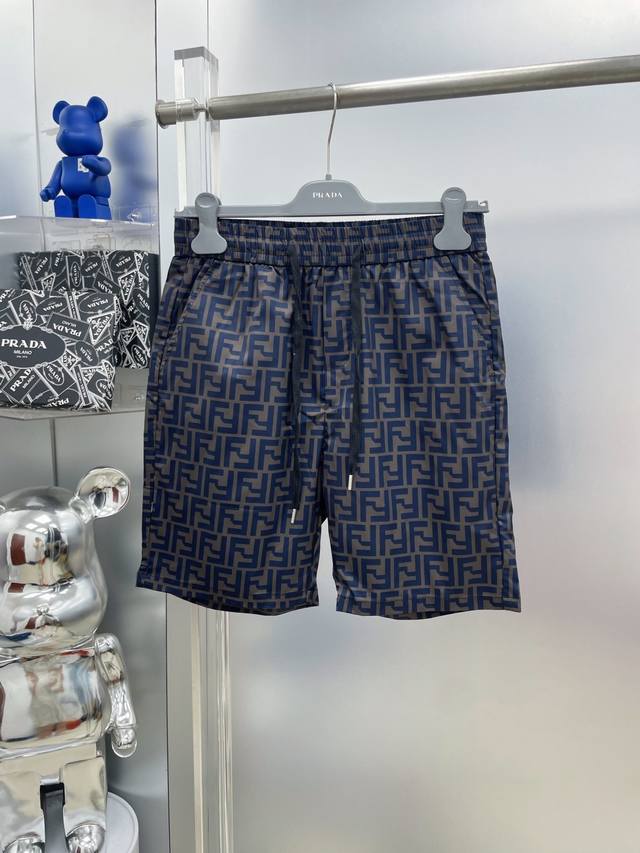 Fen Fendi 2025 Spring/Summer All-over Letter Cargo Casual Shorts Rr Very comfort