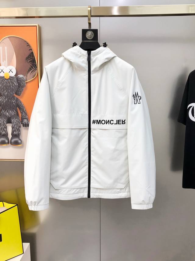 M*Ncler Moncler 2025 Early Autumn New Original Men's Hooded Jacket, Thin Cotton