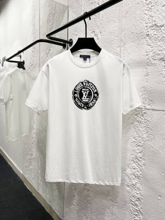 Louis Vuitton*Louis Vuitton New Stamped Short-Sleeve T-Shirt Custom 280g 32-coun