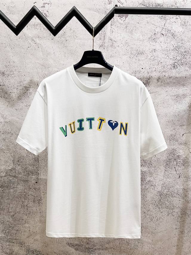 Louis Vuitton*Louis Vuitton Lv front and back colorful letter print short-sleeve