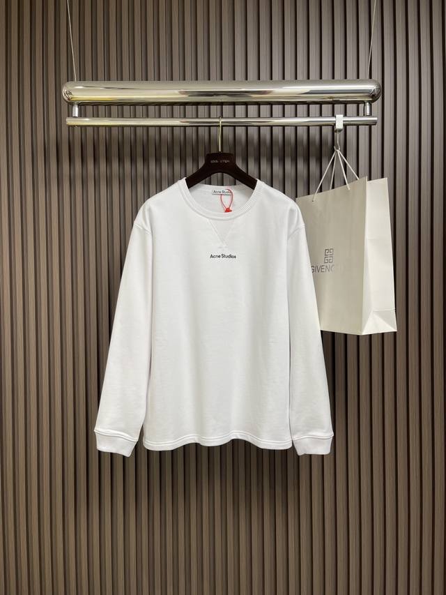 Acne Studios 2025Ss Autumn New Logo Sweatshirt, Custom-made 100% Cotton Soft Act