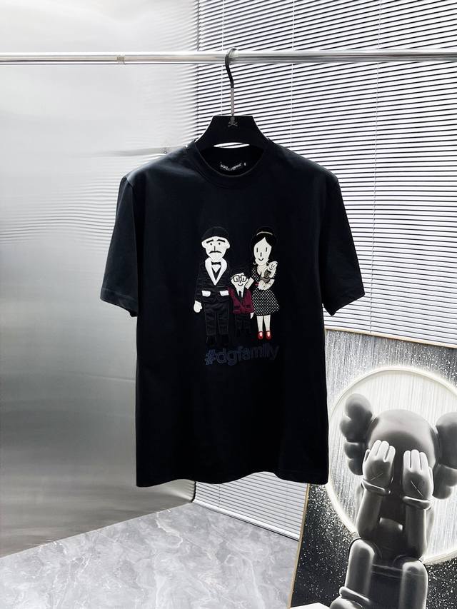 Dolce & Gabbana (Dg) 2025 Summer New Arrival Short-Sleeve Crew Neck T-Shirt, Hi