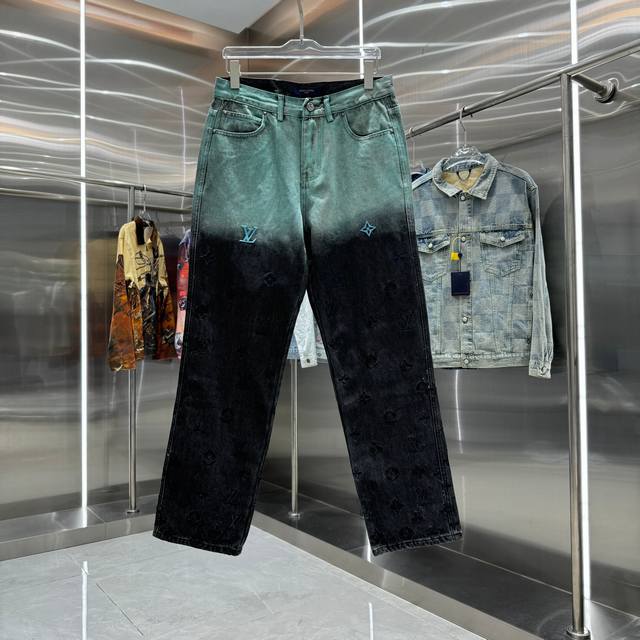 Louis Vuitton's new Dreamy Northern Lights Flame Gradient Aurora Blue Jeans fea