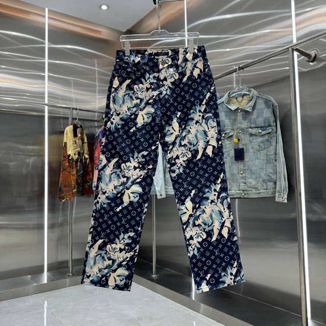 Lv Louis Vuitton Nesaki Kusama Logo Jeans New arrival, original quality, washed