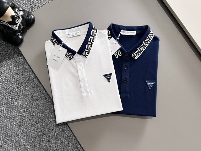 Bv25Ss New Spring/Summer Short-Sleeve Polo Shirt with Turn-Down Collar. Top-qual