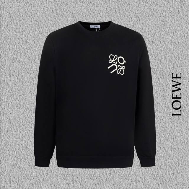 Style No. B39 Loewe Crew Neck Sweatshirt with Small Logo and Large Embroidered