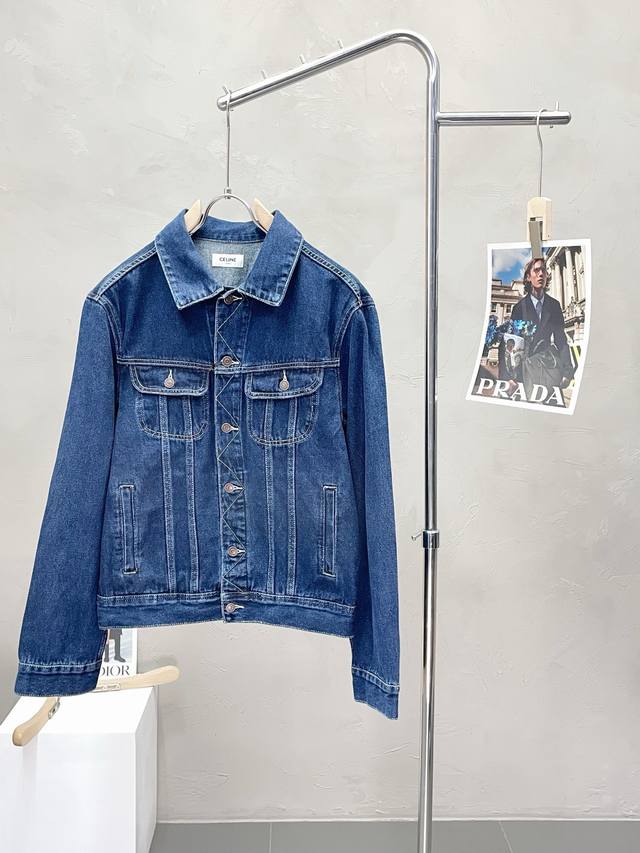Celine Exclusive: Latest Denim Jacket. Classic design and stunning aesthetics, w