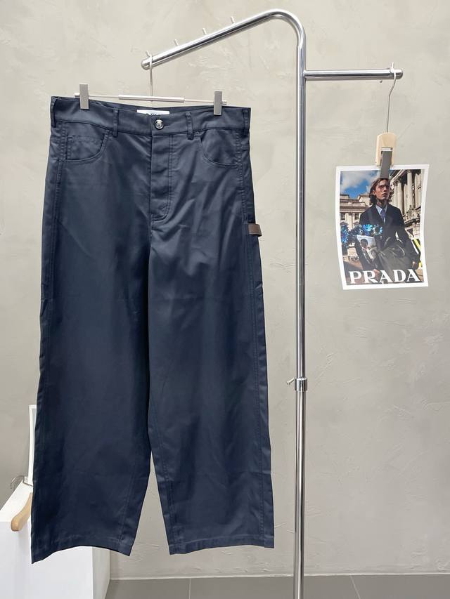 Loewe Exclusive New Spring/Summer Casual Pants, Cotton Twill Work Pants, High-En