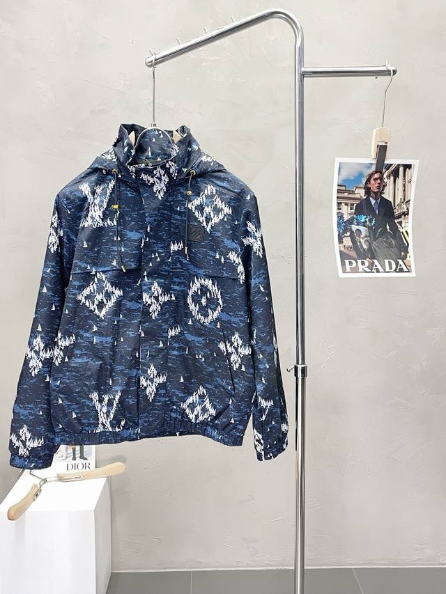 Exclusive Louis Vuitton Fall/Winter Hooded Jacket. The hood can be folded down.