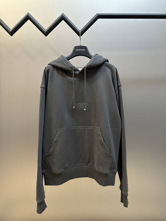 Saintlaurent Embroidered Hoodie Custom-dyed cationic fine fleece X With a high-g