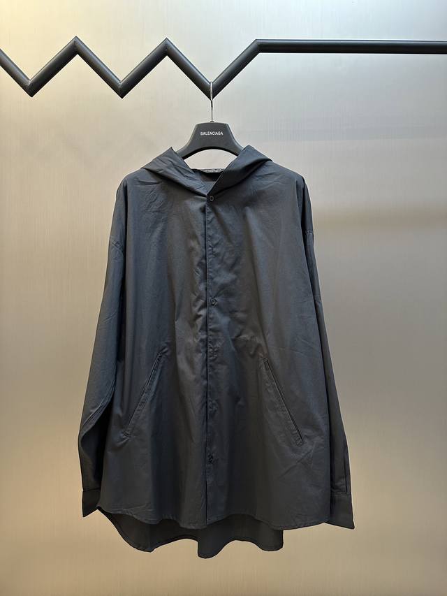 Balenciaga Cut Hooded Shirt Parisian cut with concealed stitching, original she