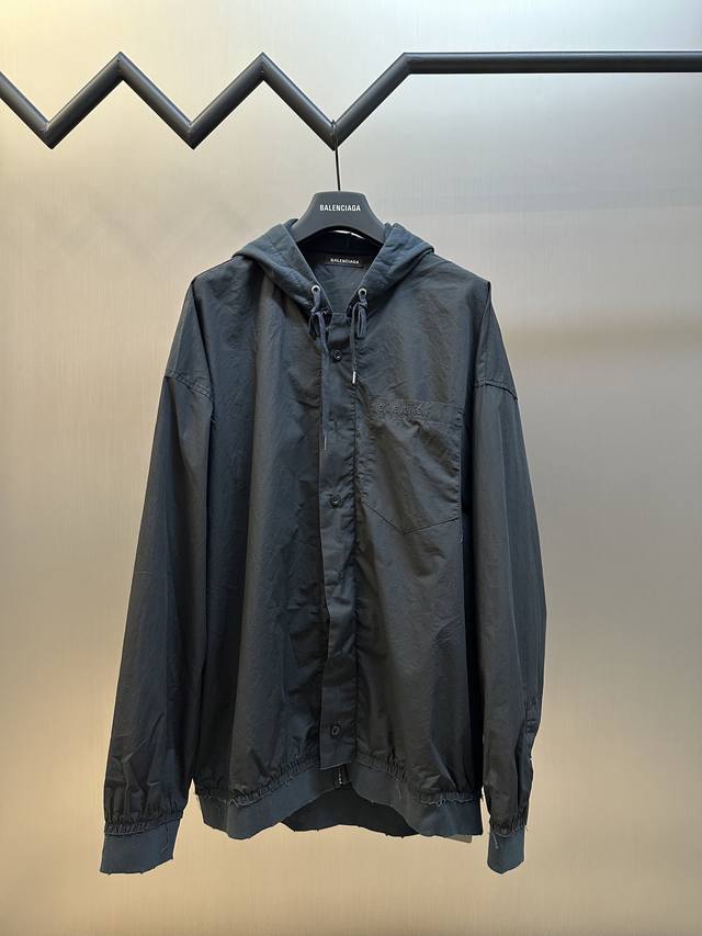 Balenciaga Hooded Patchwork Jacket 240G 100% Cotton Poplin Patchwork Sweatshirt