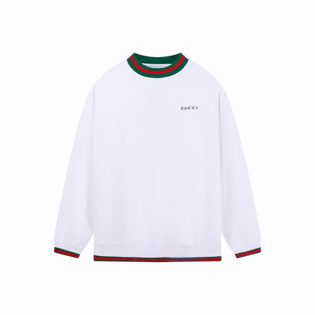 New Arrival! Gucci*25Fw New Webbing Embroidered Sweatshirt. Custom-made soft, l