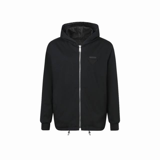 Prada Reversible Jacket with Triangular Logo ( ) Front Fabric Selection: uses t