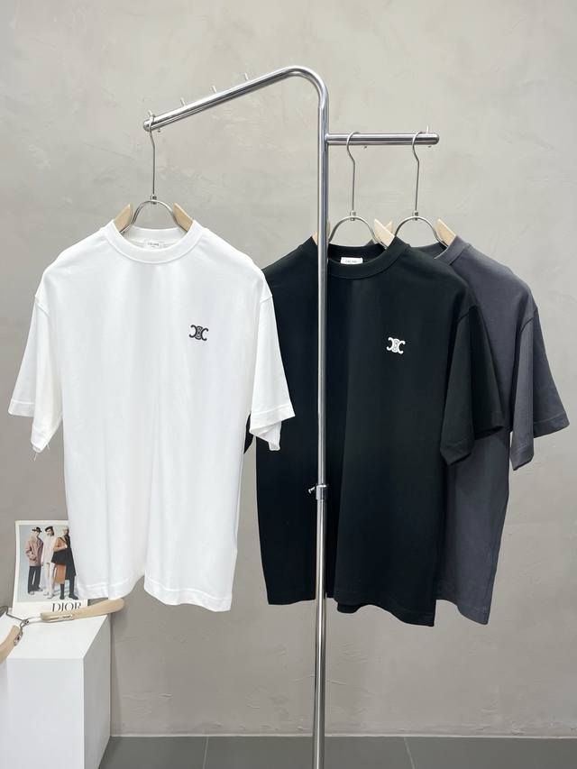 Celine Exclusive New Original Men's Casual Short-Sleeve T-Shirt, High-End Custom