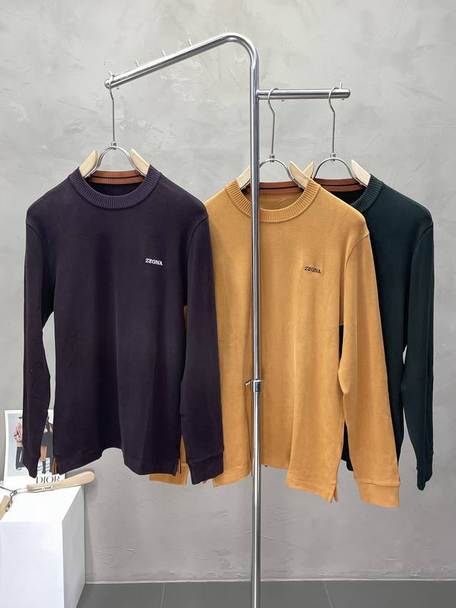 Zegna Exclusive Autumn/Winter New Arrival Original Men's Casual Long-Sleeved Shi