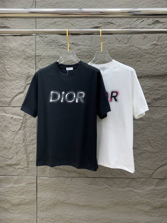 Ss Dior's latest pure cotton fabric! Classic logo pattern, stylish and simple tr