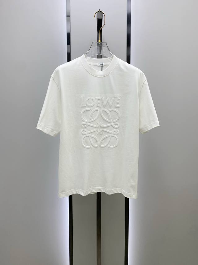 Ss Loewe's latest pure cotton fabric! Classic logo pattern, stylish and simple t