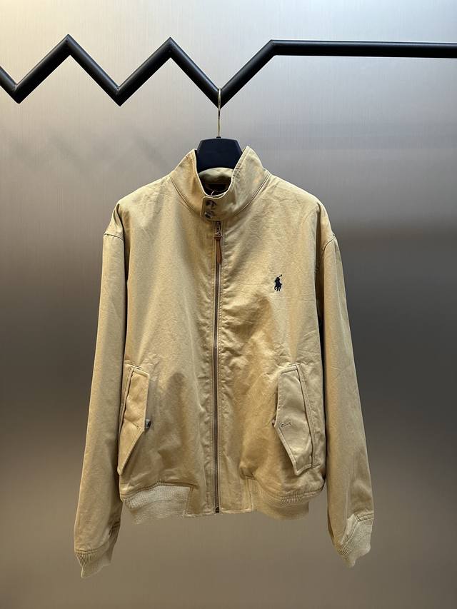 Ralph Lauren Embroidered Zip-Up Jacket . Made of custom-fitted 100% cotton fine