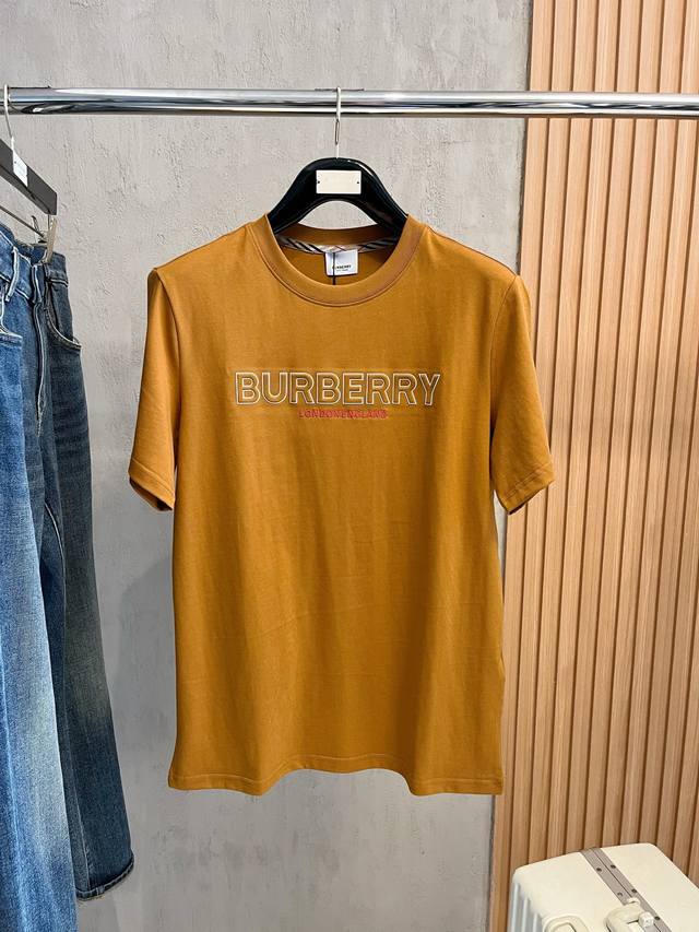 Burberry 2025 Spring/Summer New Arrival Crew Neck Short-Sleeve T-Shirt with Log