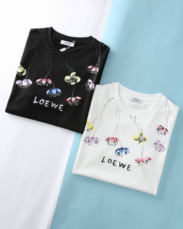 Loe* 25Ss Summer New Plain Knit Cotton Basic Crew Neck Short-Sleeve T-Shirt for