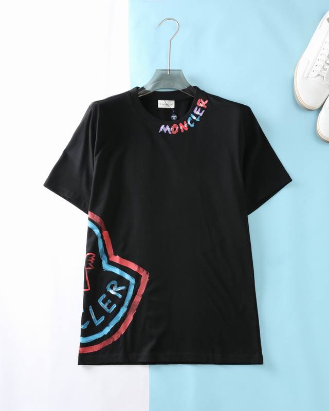 Mon*25Ss Summer New Plain Knit Cotton Crew Neck Short-Sleeve T-Shirt, Men's Colo