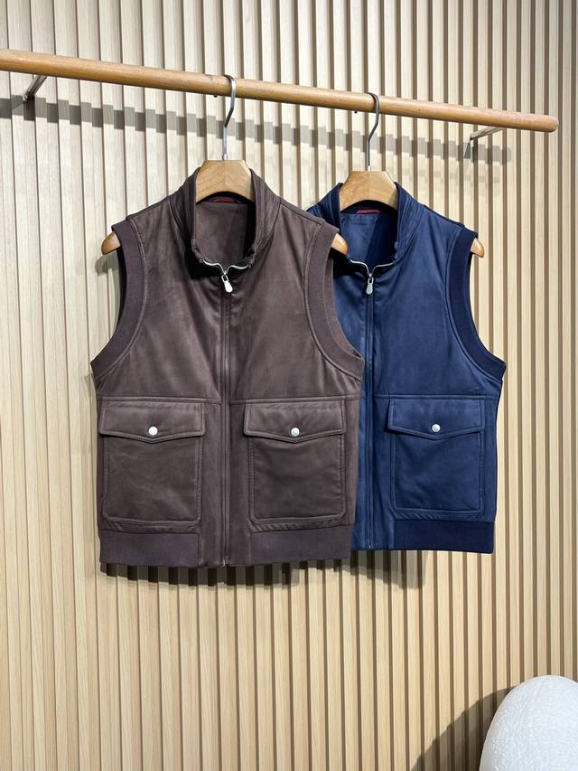 Brunello Cucinelli 2025 Autumn/Winter New Men's Stand Collar Vest (Cotton) This