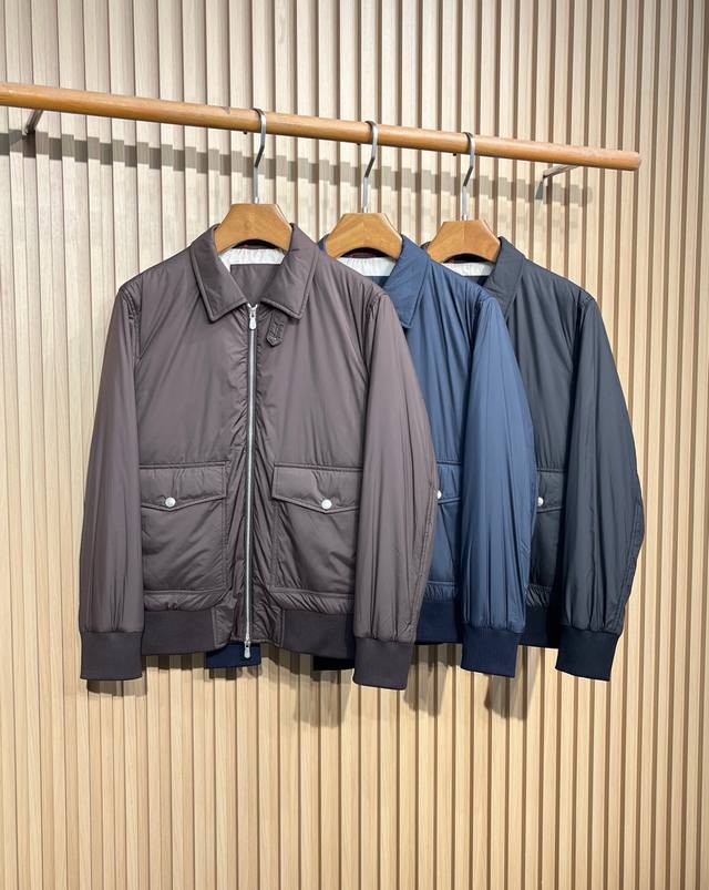 Bc25Fw Autumn/Winter New Tech Fiber Fabric Thin Cotton Collared Jacket! Rare Exp