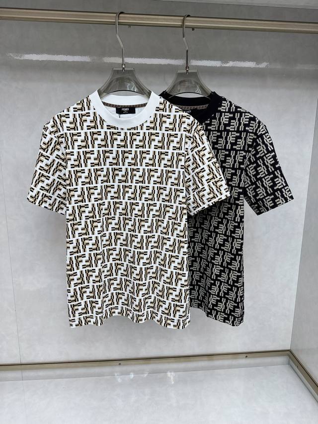 Fendi 2025 Spring/Summer New Unisex Short-Sleeve T-Shirt! Custom-made pure cotto