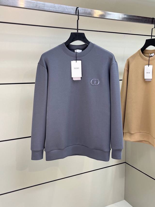 2025 Autumn/Winter Cd Letter Embroidered Pullover Sweatshirt - Rarely available