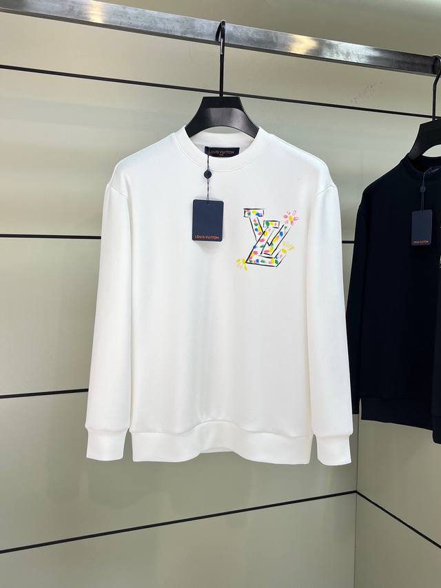 2025 Autumn/Winter 1V Classic Letter Print Series Pullover Sports Sweatshirt - R