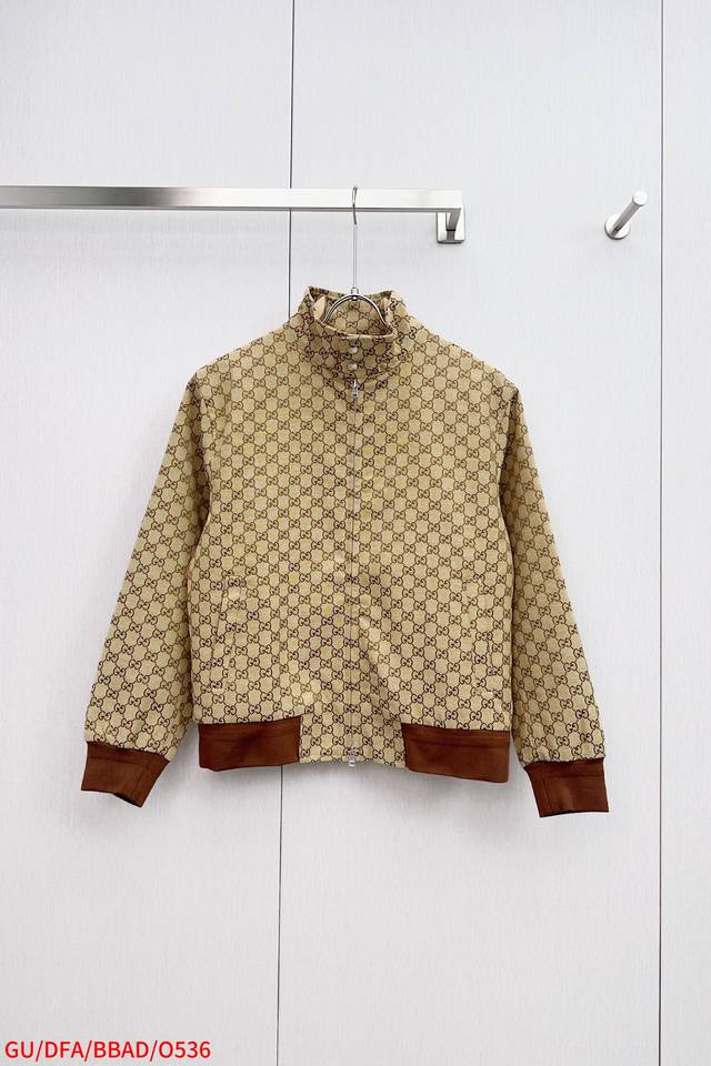 O536 Gucci 25Fw Autumn/Winter New Arrival Gg Canvas Bomber Jacket The 2025 Early