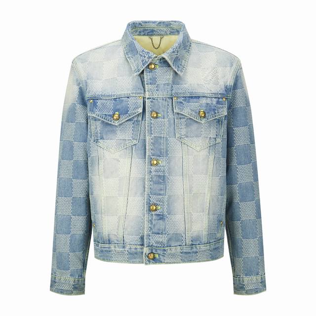 Louis Vuitton Damier Denim Jacket Fabric: 7*7 count twill, 12-ply pure cotton de