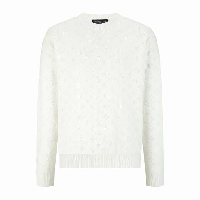 Louis Vuitton Openwork Knit Sweater Fabric: 60-count 100% cotton, 12-count fine