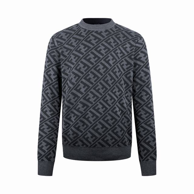 Fendi Twill Ff Pullover Knit Sweater Custom-made premium wool-viscose blend fabr