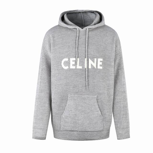 Celine Hooded Pullover Knit Sweater. Made of custom-designed, luxurious, soft, a