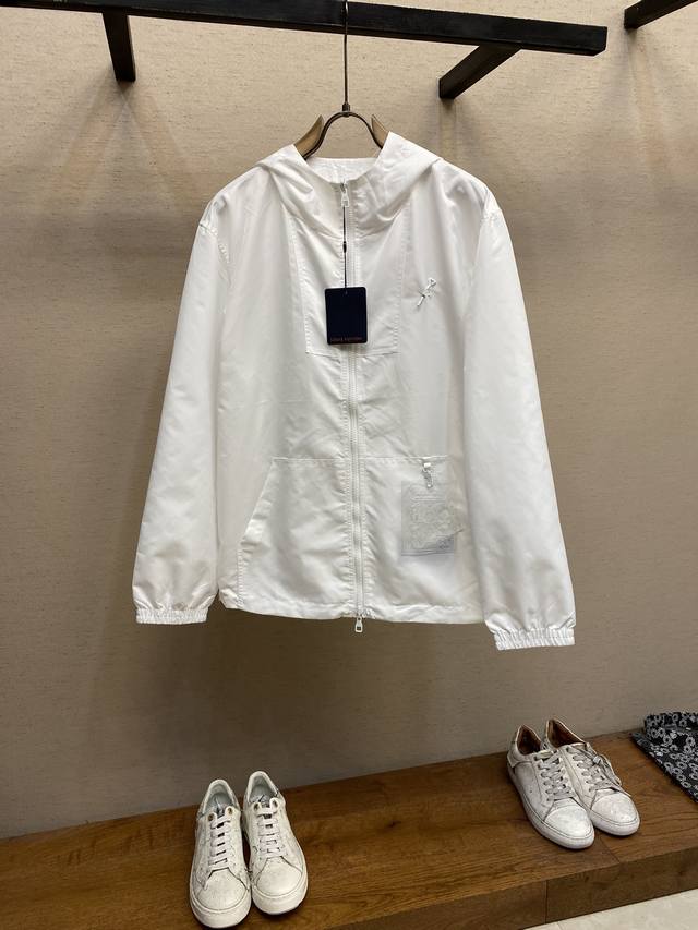 LV Louis Vuitton Early Autumn Monogram Nylon Reversible Hooded Windbreaker/Windb