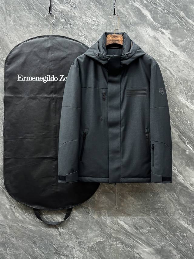 Yu D-68 Zegna Fall/Winter 2025 Fashion Hooded Jacket ( ) Made with 80g-90% white