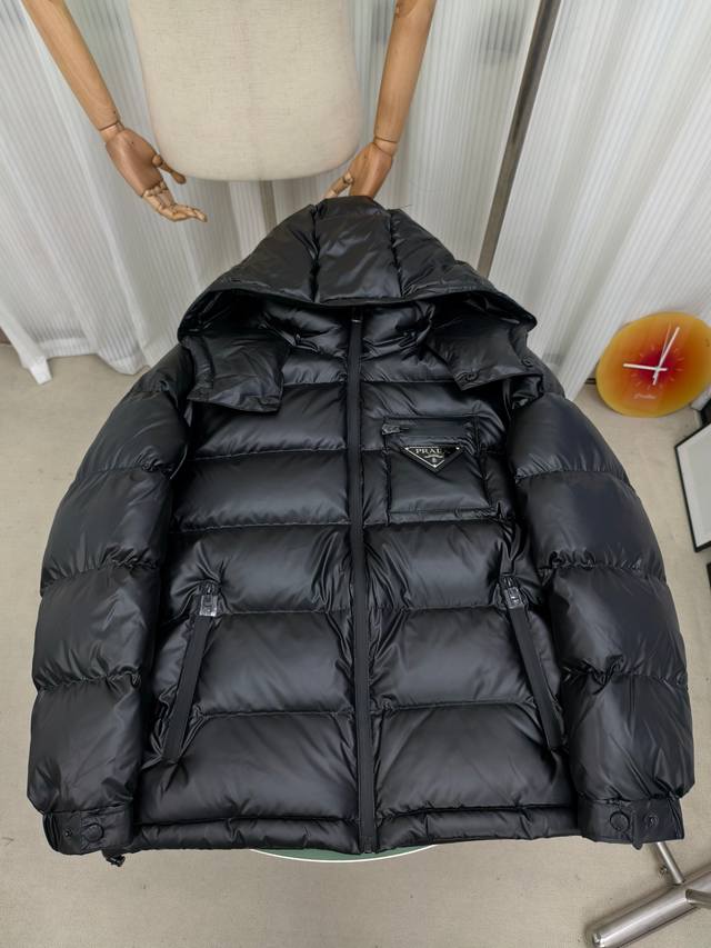 Prada thick down jacket, high-end men's down coat, trendy new autumn/winter ite