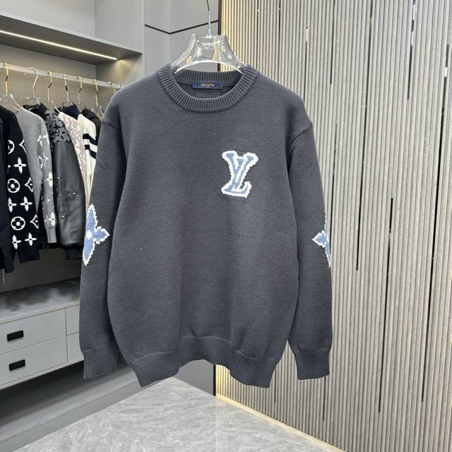 LV 25Fw Louis Vuitton Crew Neck Sweater ( ) Made with top-quality cashmere yarn,
