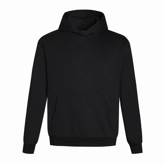 Exclusive supply of 1V 23Ss tag solid color hooded sweatshirt, black. Original v