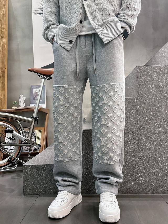 plv Louis Vuitton 2025 Fall/Winter New Casual Pants Heavy-duty laser-engraved lo