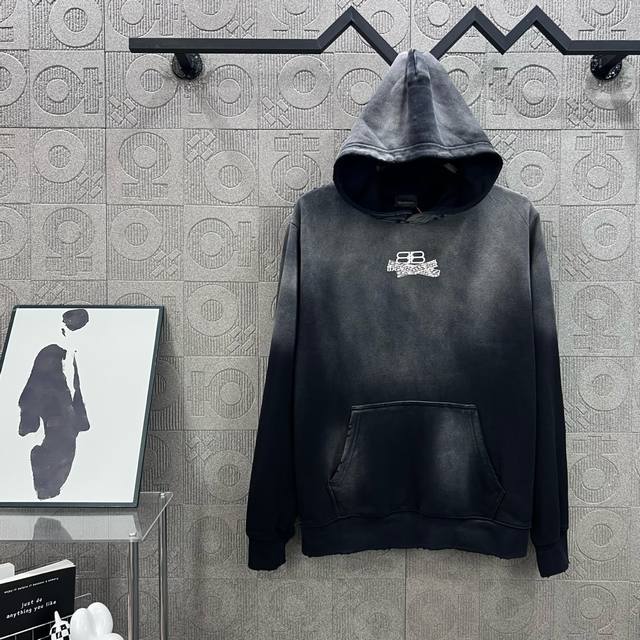 Balenciaga 2025 Fw Double B Letter Tape Hooded Sweatshirt The No.1 quality in th